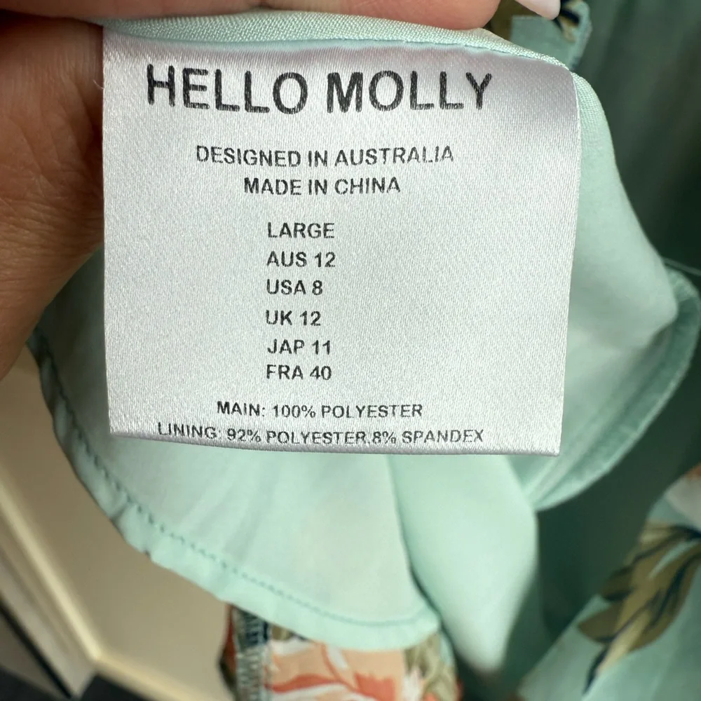 Hello Molly Miami Loves Dress Mint- V-Neck Ruffle Dress - Picture 11 of 13